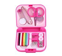 Akozon Outils de Couture d'urgence, Kits de Couture de Voyage Portables, Fils d'aiguille, Ciseaux, Boutons, épingles, Outils pour la Maison (Rose rouge)