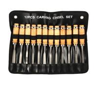 Akozon outils de sculpture sur bois Ciseau Burin Bois Sculpture Main Travaille Professionnel Outils de Sculpture Set 12pc