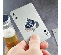 Akozon Ouvre-bouteilles de Cartes de Poker-20 Pièces Ouvre-bouteilles de Bière en Acier Inoxydable avec Casino Concevez Votre Portefeuille-cadeaux pour Garçons d'honneur