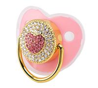 Akozon Pacificateur bébé, Sucette de Sucette Mannequin Mamelon Doux Mamelon bébé Coeur Forme de Coeur Brillance des (M rose)