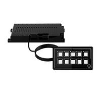 Akozon Panneau de Commande à Membrane Universel 10P pour Voiture avec Design rétroéclairé, Commandes Tactiles LED, connectivité USB, Protection PPTC Intégrée et Indice d'étanchéité IP67.
