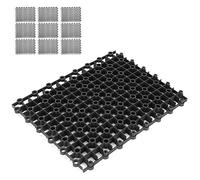 Akozon Panneau d'isolement de Pêche à la Pêche à 10 Pièces à 10 Pièces et Ensemble de Plaques de Filtre Inférieure (Black)