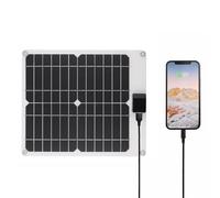Akozon Panneau Solaire Monocristallin 15W, Charge Rapide, pour Batteries de Voitures, Téléphones, Ordinateurs Portables avec Circuit PWM et Puce de Charge Intelligente, Adaptée à la (2)
