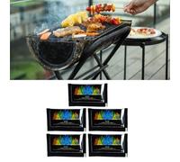 Akozon Paquets de Couleurs Changeantes de Feu de Flammes Magiques, 5 Pièces de 25g, Paquets Colorés de Camping pour Barbecue, Feux de Camp et Fêtes
