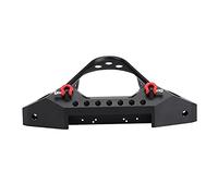 Akozon Pare-Chocs Avant en Métal avec Deux Lumières LED pour Chenilles RC à l'échelle -4 et SCX10 1/10 - Résistance aux Collisions Améliorée et Design élégant (Black)