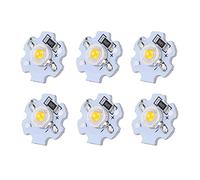 Akozon Perles de Lampe LED, 25 puces de lumière LED 5 V, Perles de Lampe LED Haute Puissance 200 LM 1 W, pour luminaires de Bricolage (Blanc Chaud)