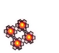 Akozon Perles de Lampe LED Haute Puissance 3 W, Puces de Diode émettrice, Bleu Royal pour Luminaires de Bricolage - Base en Aluminium Brillant 300 Lm pour Lumières Architecturales de Jardin de