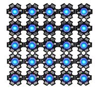 Akozon Perles de Lampe LED Haute Puissance 3 W, Puces de Diode émettrice, Bleu Royal pour Luminaires de Bricolage - Base en Aluminium Brillant 300 Lm pour Lumières Architecturales de Jardin de