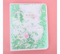 Akozon Perles de Sable Mouvant 64 Pochettes, Mini Album de Livre Photo de 3 Pouces pour Photos D'appareil Photo (GREEN)