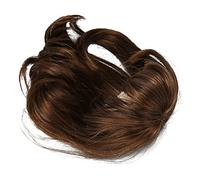 Akozon Perne de Poupée Articulée à Balle à l'échelle 1/6 avec Une Frange Coiffure à Haute Température aux Cheveux en Soie pour 15,5 à 17 Cm de Poupées (Brun Clair)