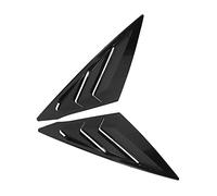 Akozon Persienne de Fenêtre Arrière pour Berline 11e Génération 2022, 2 Pièces, Noir Brillant, Couvercle de Ventilation Latérale en Abs, Stores Anti-Rayures, Installation Facile