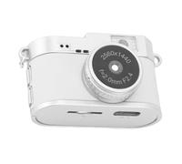 Akozon Petit Appareil Photo Numérique Porte-clés 2K HD Rétro Compact Enregistreur Vidéo Portable pour Enregistrement D'étude de Voyage (White)