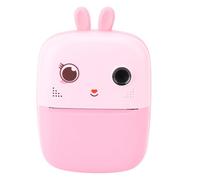 Akozon Petite Caméra à imprimé instantané Portable, 1080p HD 80MP Mini Imprimante Photo, Noire et Blanc, Conception Micro Compacte pour Une Utilisation sur Le Pouce (Pink)