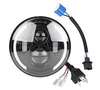 Akozon Phare de moto, lumière de halo LED de phare rond le plus brillant étanche 150W 7 pouces pour moto