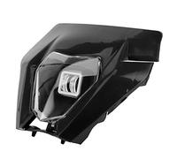 Akozon Phare de Moto Universel LED Feux de Route/croisement 60W 6000K, Lampe de Jour, Conception Durable pour les Cyclistes Tout-terrain (BLACK)