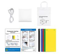 Akozon Photographie de Lumière Professionnelle-lumière de Caméra de Studio LED Pliante Portable avec Accessoires Petit Produit