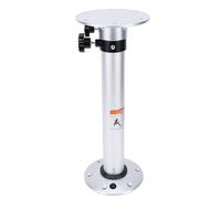 Akozon Piédestal de Table de Bateau Réglable en Hauteur de 18,7 à 29,9 Pouces en Alliage D'aluminium Robuste Amovible à Rotation à 360 Degrés Support de Base de Pied de Table de