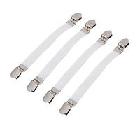 Akozon Pinces à Draps à Double Tête - Paquet de 4, Attaches pour Housse de canapé et Planche à Repasser, Supports de Pinces de Literie Antidérapants, Pinces à Draps Durables pour