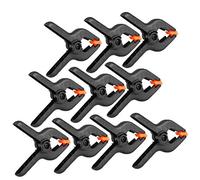Akozon Pinces de Ressort en Plastique Noir de Type A de 10pcs 3 Pouces, Outil Multifonctionnel Léger pour le Travail du Bois et les Projets de Bricolage