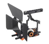 Akozon Plate-Forme de Cage de Caméra C500-1 avec Boîte Mate pour GH4, Adaptée pour A7S/A7/A7R/A7RII/A7SII-stabilité et Contrôle de Mise au Point Améliorés