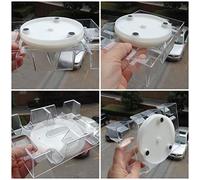 Akozon Plateau de Cartes Rotatif à 2 ou 6 Plateaux, Porte-Cartes à Jouer Pratique et Organisateur de Jeu Transparent pour Poker, Canasta et Main et Pied (Mettre 2 Poker)