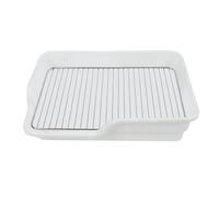 Akozon Plateau de Pot pour Chien de Toilette d'intérieur pour Animaux de Compagnie, Plat pour Anti-déversement, Grille en Acier Inoxydable pour Chiens de Petite et Moyenne Taille - Fournitures pour