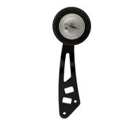 Akozon Poignée de Moulinet de Pêche avec Bouton Eva, Pièces de Rechange pour Métal Rouge à Profil Bas de 94Mm (Pistolet Noir)