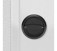 Akozon Poignée de Porte Encastrée, Serrure de Porte en Acier Inoxydable, Tiroir d'armoire, de Placard, Serrure de sécurité (BLACK)