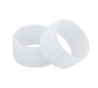 Akozon Poignée de Raquette de Tennis en Silicone, Ensemble de 2 Pièces, Fixation de Poignée d'absorption de la Sueur pour Un Confort et Un Contrôle Améliorés, Blanc (Transparent)