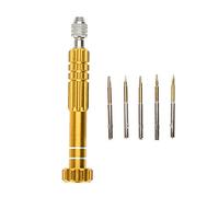 Akozon Poignée de Tournevis avec 5 Embouts de Précision, Lunettes de Téléphone et Kit d'outils de Réparation de Montres Bleu (GOLD)