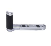 Akozon Poignée en Forme de L Adaptée à la Caméra XT50, en Alliage D'aluminium, Poignée en Forme de L avec Plaque Antidérapante, Trou de Vis de 1/4 Pouces (Silver)