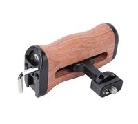 Akozon Poignée Latérale Universelle en Bois pour Appareil Photo, Poignée Réglable avec Support de Chaussure Froide pour Cage D'appareil Photo DSLR