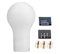 Akozon Pommeau de levier de vitesse manuel à 5 vitesses pour Lancer V3/EVO (blanc) Pomo rallye