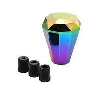 Akozon Pommeau de Levier de Vitesse Manuel Universel en Forme de Diamant, pour Voiture MT pour Transmission AT S, la Plupart des Tailles sans Bouton de Verrouillage