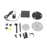 Akozon Pompe de Fontaine Solaire 10 W pour Bain d'oiseaux avec 9 Buses - Pompe à énergie Solaire pour Poissons de Piscine d'étang de Jardin - Conception en Cascade à 3 Niveaux avec Lumières LED et