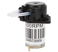 Akozon Pompe Péristaltique Miniature Silencieuse 6 V, Pompe de Titrage Auto-amorçante, Plate Noire, 6 V, Péristaltique Miniature Silencieuse, Doseuse Auto-amorçante de Titrage, 0,1 100 Ml/min, Plate