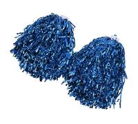 Akozon Pompons de Pom-Pom Girl avec Poignée Rigide, 2 Pièces, Shakers de Fête Portables, Jeux de Sport à l'école de Danse (Blue)
