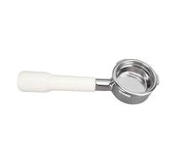 Akozon Porte-filtre sans Fond à 3 Oreilles de 58 Mm pour Machines à café Barsetto - Conception sans Acier pour une Extraction Améliorée de l' et un Nettoyage Facile (WHITE)