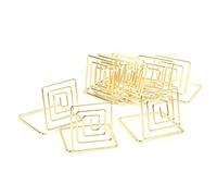 Akozon Porte-numéros de Table Présentoir de Messages de Bureau en Métal Numéro de Table Photo Billet de Banque - 10Pcs Porte-carte de Visite (GOLD)