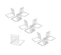 Akozon Porte-numéros de Table Présentoir de Messages de Bureau en Métal Numéro de Table Photo Billet de Banque - 10Pcs Porte-carte de Visite (SILVER)