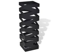 AKOZON Porte-parapluie carré Noir Acier 48,5 cm - AKO7646491614208