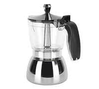 Akozon Pot à Moka 6 Tasses sur la Cuisinière - Cafetière Italienne élégante, Cafetière à Expresso Domestique, Cafetière à Expresso en Aluminium, Parfaite pour Les Amateurs de