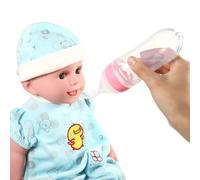 Akozon Premium 90 Ml Biberon en Silicone avec Cuillère | Qualité Alimentaire, sans BPA | pour les Aliments pour Bébés, les Céréales, le Lait et le Porridge | Mangeoire à Presser