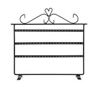 Akozon Présentoirs à Bijoux Accès 72 Trous Boucles d'oreilles Collier Bracelet Anneaux Présentoir à Bijoux Support de Suspension Support - Jewelry Towers (BLACK)