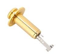 Akozon Prise de Sortie de Guitare 6,35 Mm 1/4" Dorée - Goupille d'extrémité en Métal pour Guitare électrique Acoustique, Conception Robuste Antirouille, compatibilité Universelle avec Cordon (GOLD)