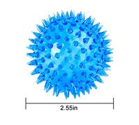 Akozon PVC LED Dog Ball - Allumez Un Jouet épineux Clignotant pour Les Chiots, Le Jeu Interactif, l'élasticité élevée, la Chasse Amusante et Le Ballon d'activité pour Animaux de Compagnie (A)