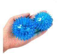 Akozon PVC LED Dog Ball - Allumez Un Jouet épineux Clignotant pour Les Chiots, Le Jeu Interactif, l'élasticité élevée, la Chasse Amusante et Le Ballon d'activité pour Animaux de Compagnie (C)