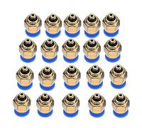 Akozon Quick Fittings Set 4mm Air Pipe Pneumatique Raccords Rapides Filetage Mâle Droit Push In Connector(PC4-M5 20st)