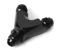 Akozon RACCORD 3 VOIES EN ALLIAGE D'ALUMINIUM AN6 MÂLE Y TYPE AN6 6AN NOIR POUR JOINT DE TUYAU D'HUILE