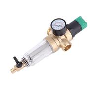 Akozon Réducteur de Pression d'eau en Laiton G1 / 2 à Haute Performance avec Manomètre et Régulateur de Pression d'eau Essentiel de 40 N pour les Luminaires pour la Maison